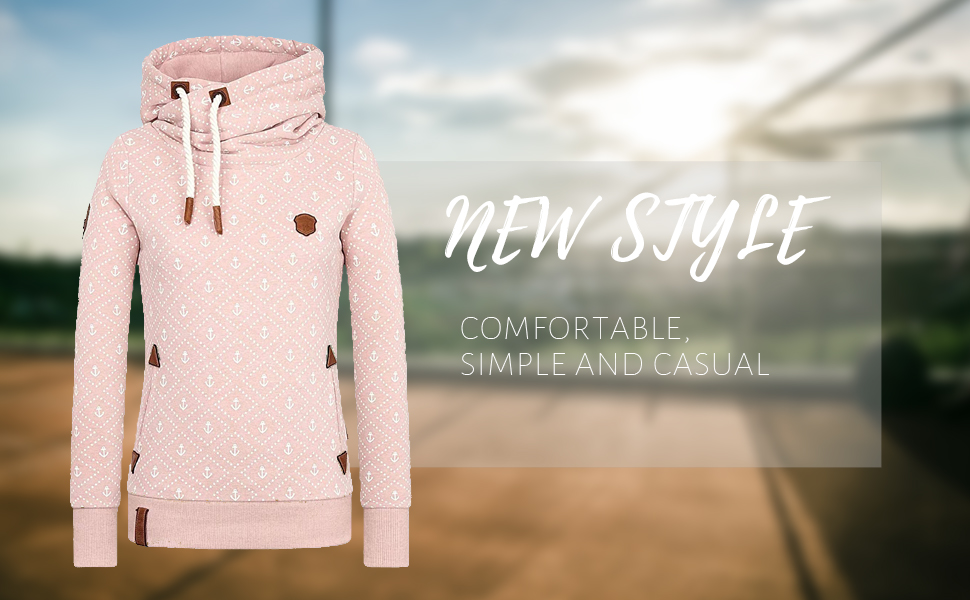 Colording Damen Kapuzenpullover Sweatjacke Sweatshirt Kapuzenjacke Kapuzenpulli Langarm Kapuze