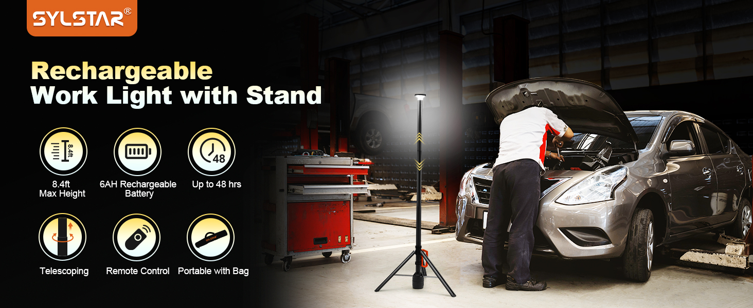led work light with stand