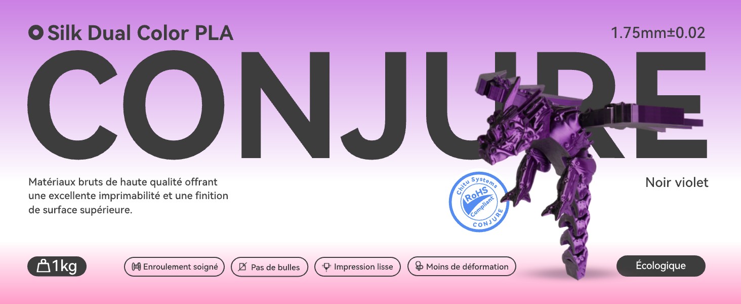 conjurer Soie PLA black purple
