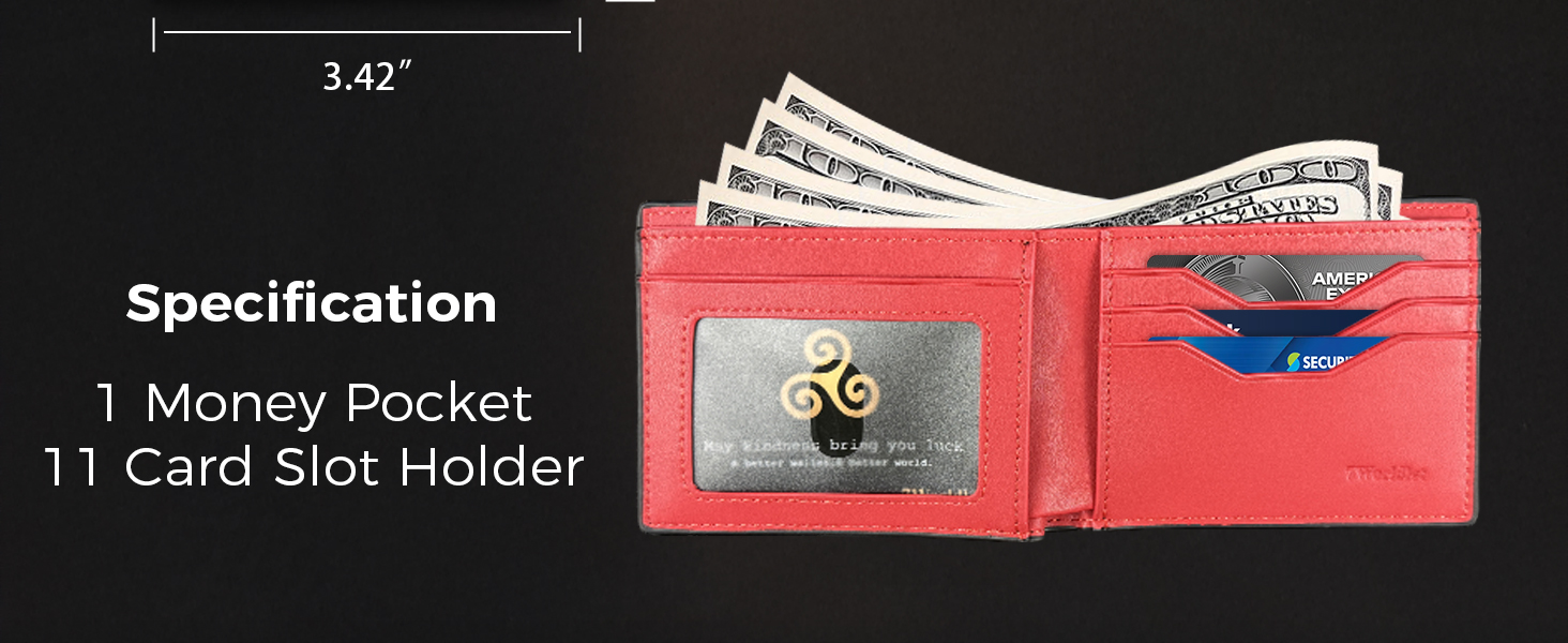 7worldlet Slim RFID Blocking Wallets for Men Leather Bifold Minimalist Wallet Thin Mens Walle