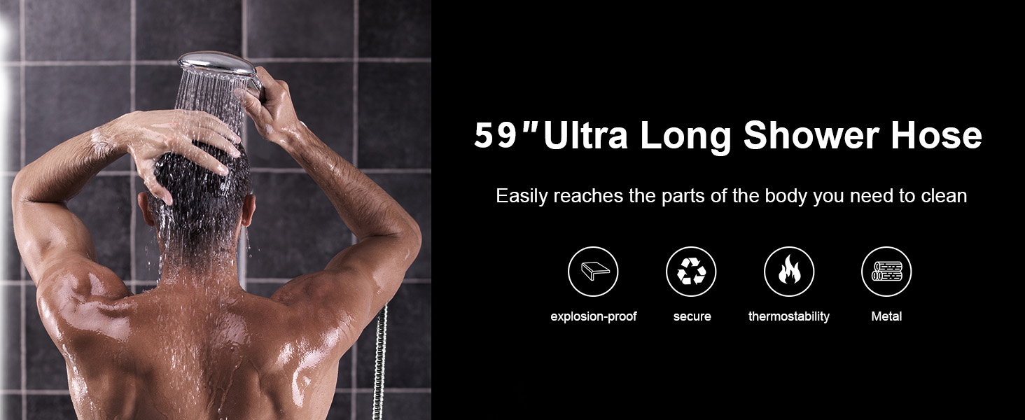 Jafeton rainfall shower head with handheld spray combo 12"