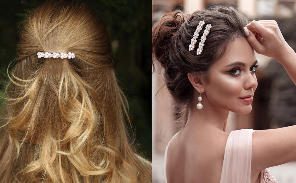 Pearls Hair Clips