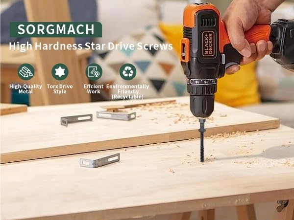 Deck Screws #9 X 1-1/2 Inch Exterior Torx Wood Screws T25