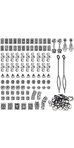 100Pcs Viking Beard Hair Beads
