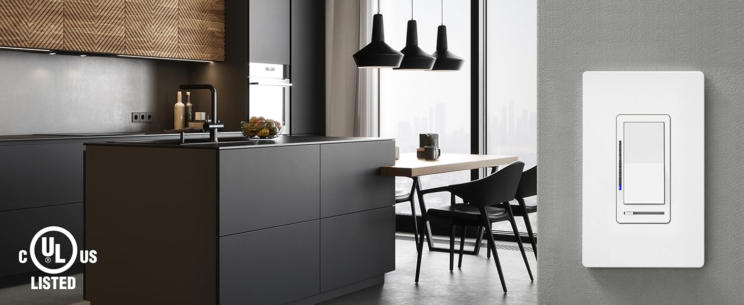 [10 Pack] BESTTEN Digital Dimmer Switch with LED Indicator, Single Pole or 3Way, Suit for