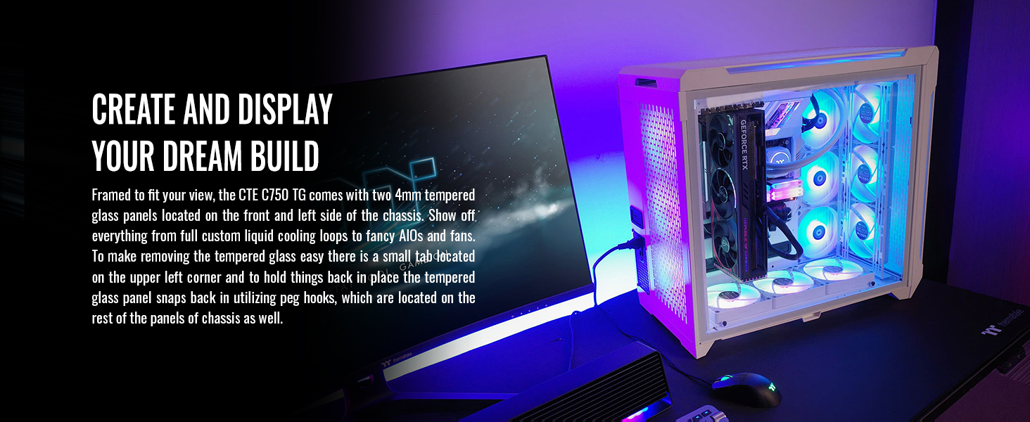 Thùng Máy Tính Thermaltake Thermaltake CTE C750 TG 8 CTE C750 TG ARGB Snow Full Tower Chassis