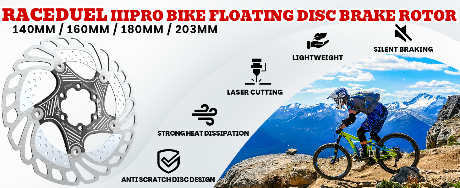 RACEDUEL IIIPRO BIKE FLOATING DISC BRAKE ROTOR