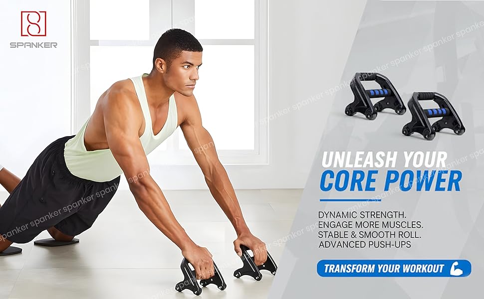 Spanker Push Up Stand ABS Roller Wheel