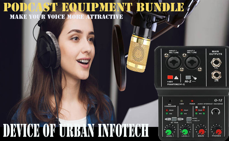 DEVICE OF URBAN INFOTECH Bm800 Condenser Microphone Set with 2 Channel