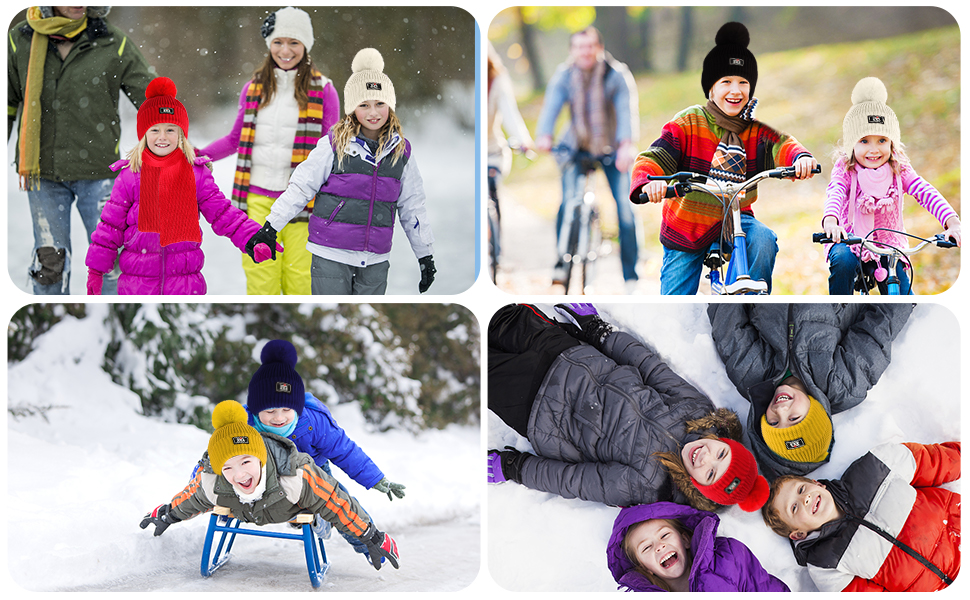 winter hat scarf gloves set for kids