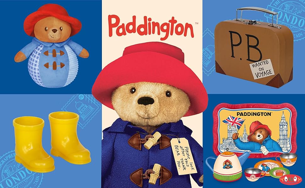 YOTTOY Classic Paddington Bear 16-inch Plush with Suitcase