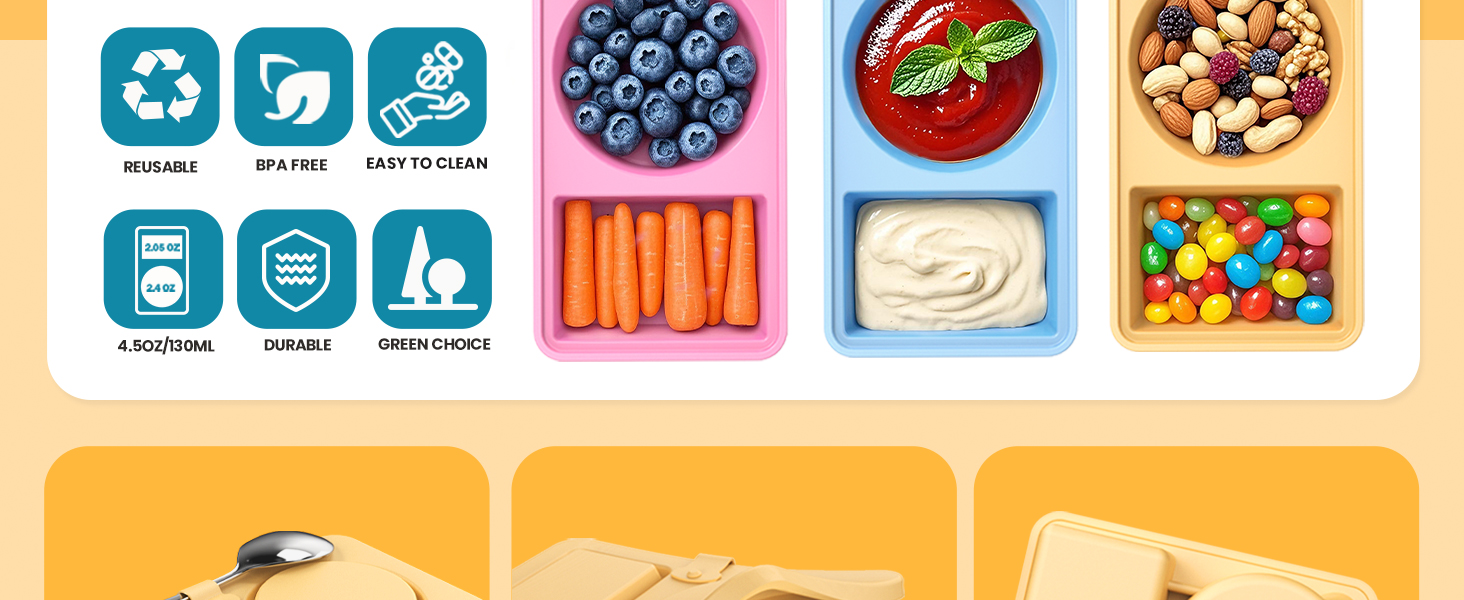 reusable snack containers with lids
