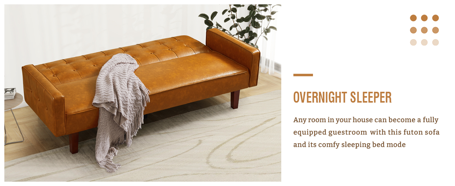 brown futon sofa bed-4