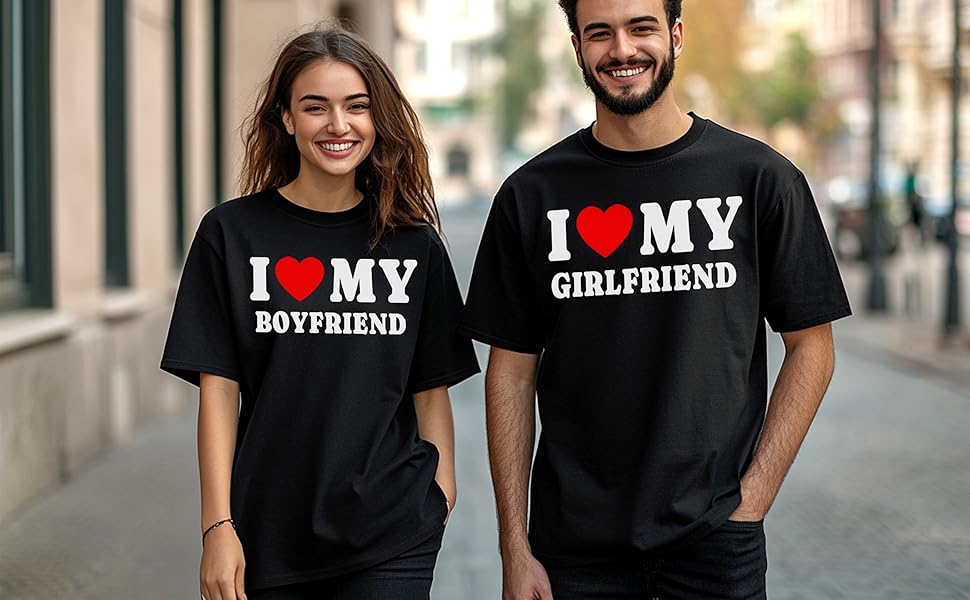  Custom I Heart Shirt Add Text Photo - I Love My Girlfriend Boyfriend Custom T Shirts