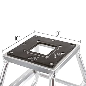 MX-STAND-ALUM-V2 Black Widow Stand Rubber Pad Dimensions