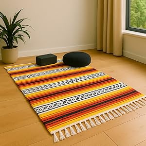 Amazon.com: Open Road Goods Thick Mexican Blanket- Red