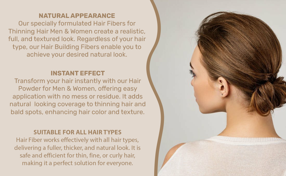 BAGYBOOM Hair Building Fibers for Women & Men Instantly Conceal Thinning Hair and