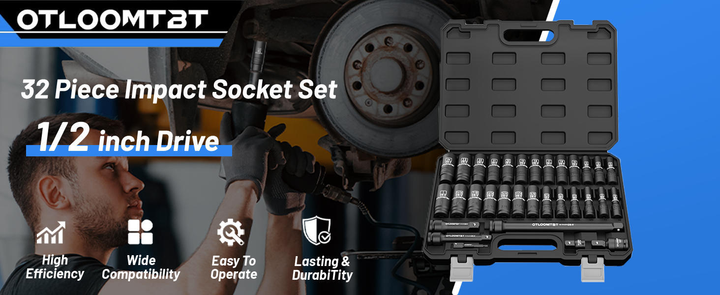 Thicker Impact Socket Set Wrench Set is a top choice as an auto repair and maintenance holiday gift!