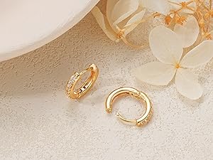 Zirconia Hoop Earring
