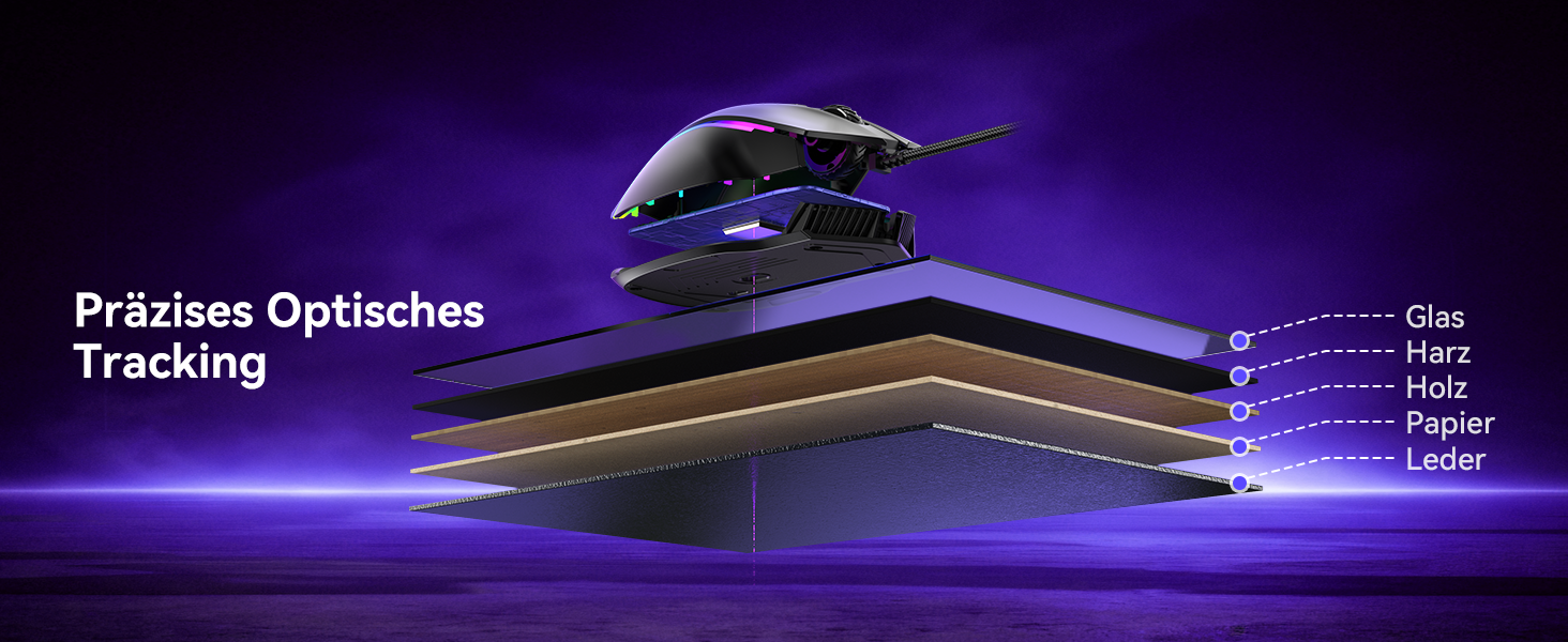 Dunkelviolettes oder blaues technisches Interface-Display mit der Aufschrift „Frameless Optimizes Tracking“ mit beleuchteten Grafiken und Datenvisualisierungselementen.