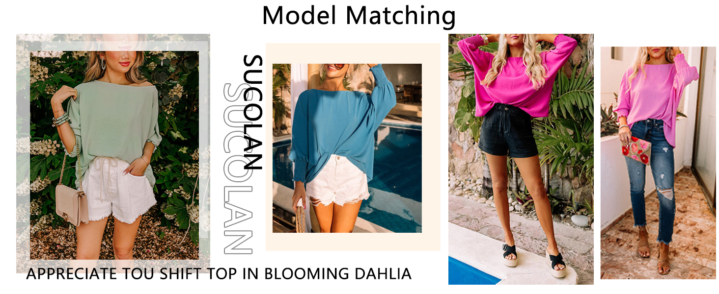 Sucolan Oversized Tshirts Shirts for Women