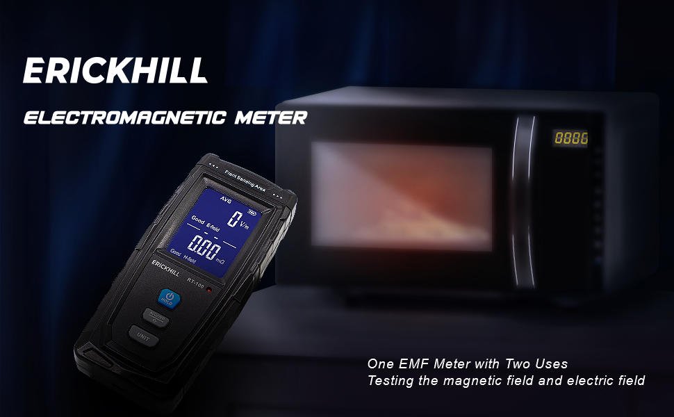 ERICKHILL EMF Meter, Rechargeable Digital Field