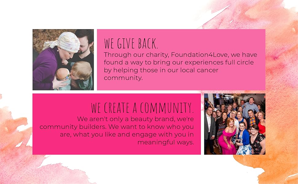 we give back and we create a community