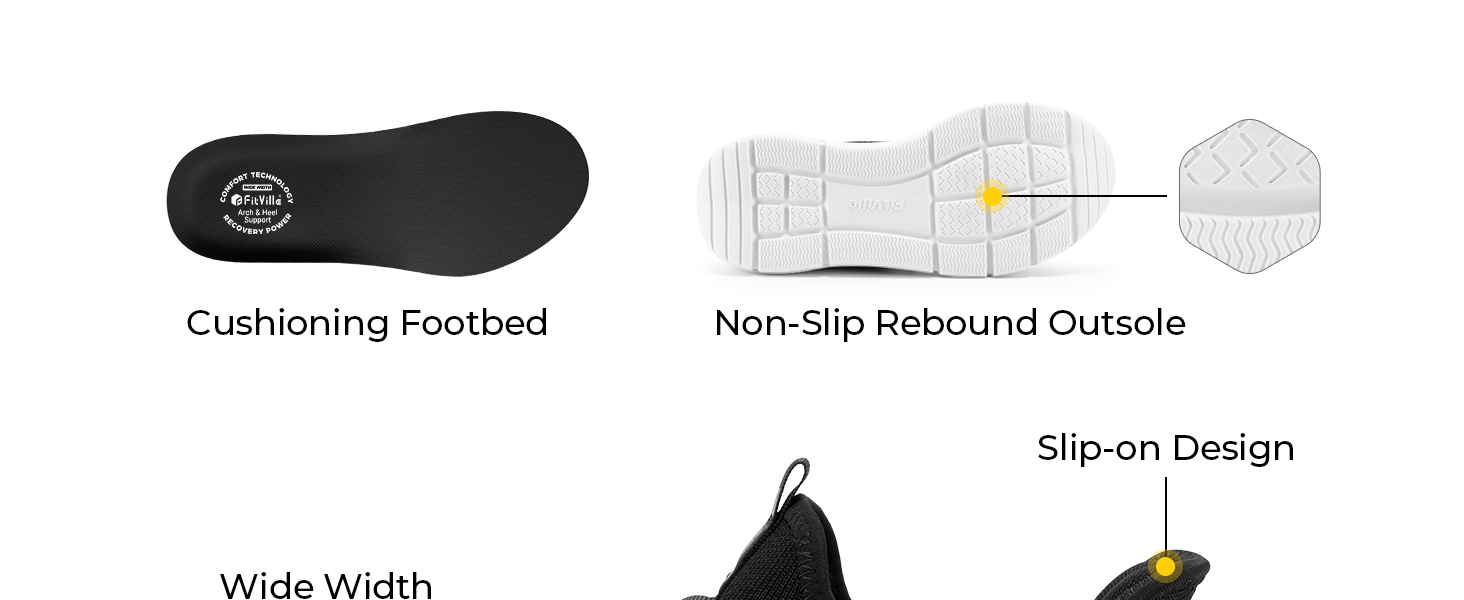 comfort support platform man running shoes, extra wide non slip trainers for men