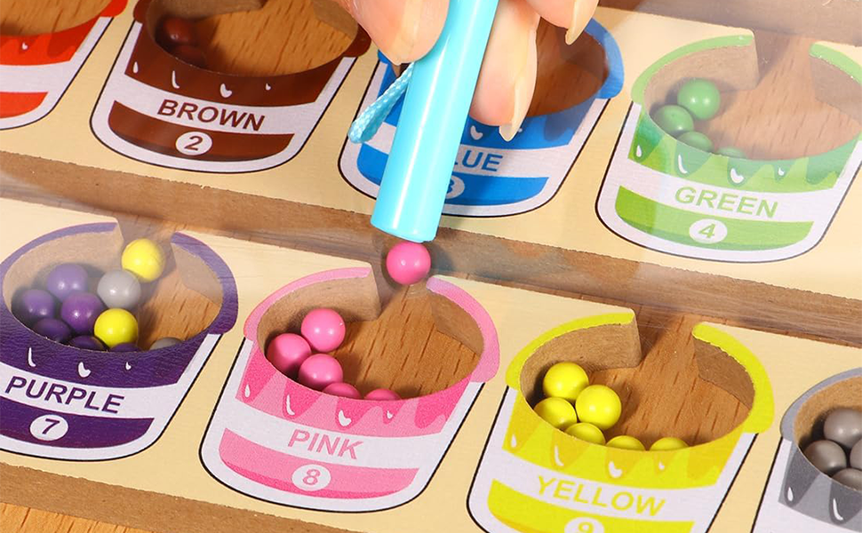 Magnetic Color & Number Maze