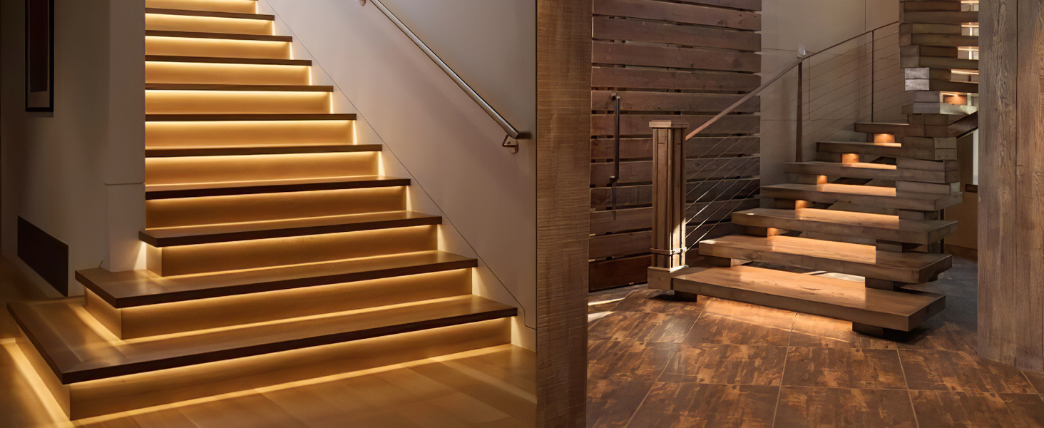 NookNova Intelligent Motion Sensor LED Stair Lighting Kit, 40 Inch (100 cm) Long