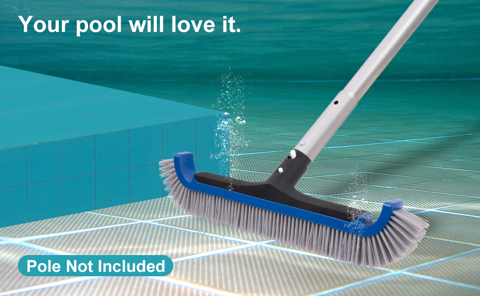 POOLAZA Pool Brush, Innovative Material Pool Brushes for