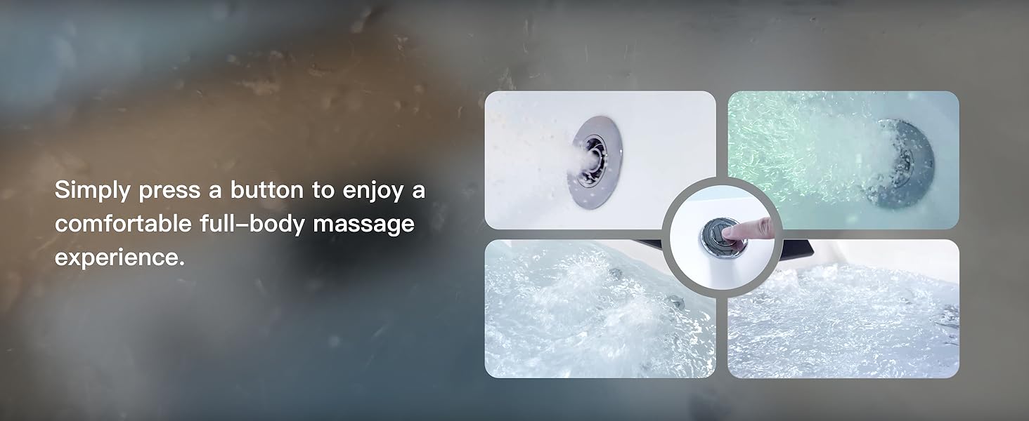 Double bathtub two-person freestanding couple&#39;s large soaking jetted luxury whirlpool