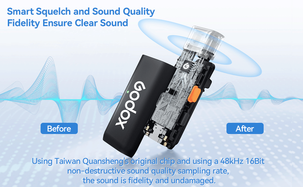 GODOX Wireless Microphone for iPhone with Charging Case