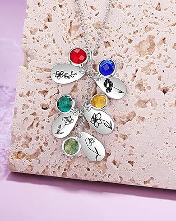 Personalized Birth Flower Necklace