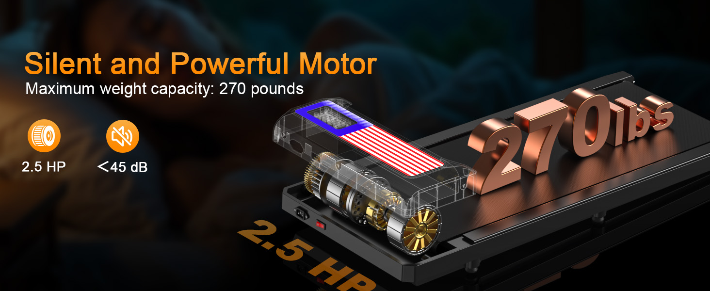 Walking Pad Treadmill with Incline and Handle Bar