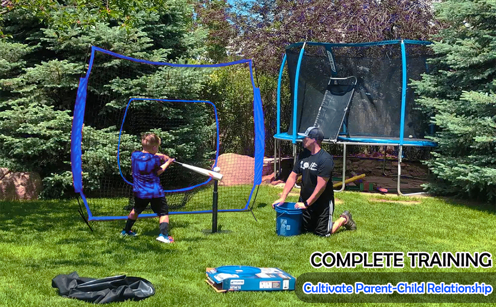 Baseball Softball Practic Net with Batting Tee, 7' x 7