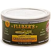 Fluker's Gourmet Canned Food for Reptiles, Fish, Birds and Small Animals - Grass Hoppers 1.2oz