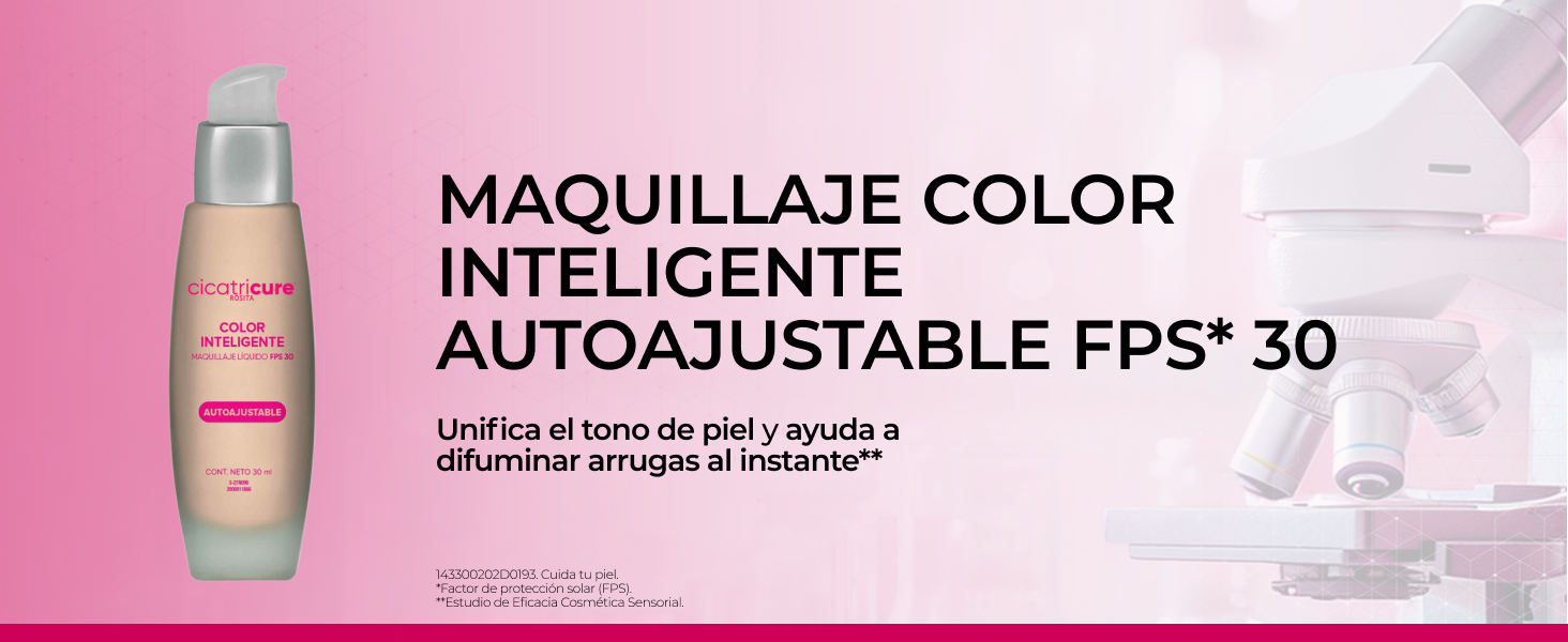 Cicatricure Maquillaje Liquido Color inteligente Autoajustable FPS 30