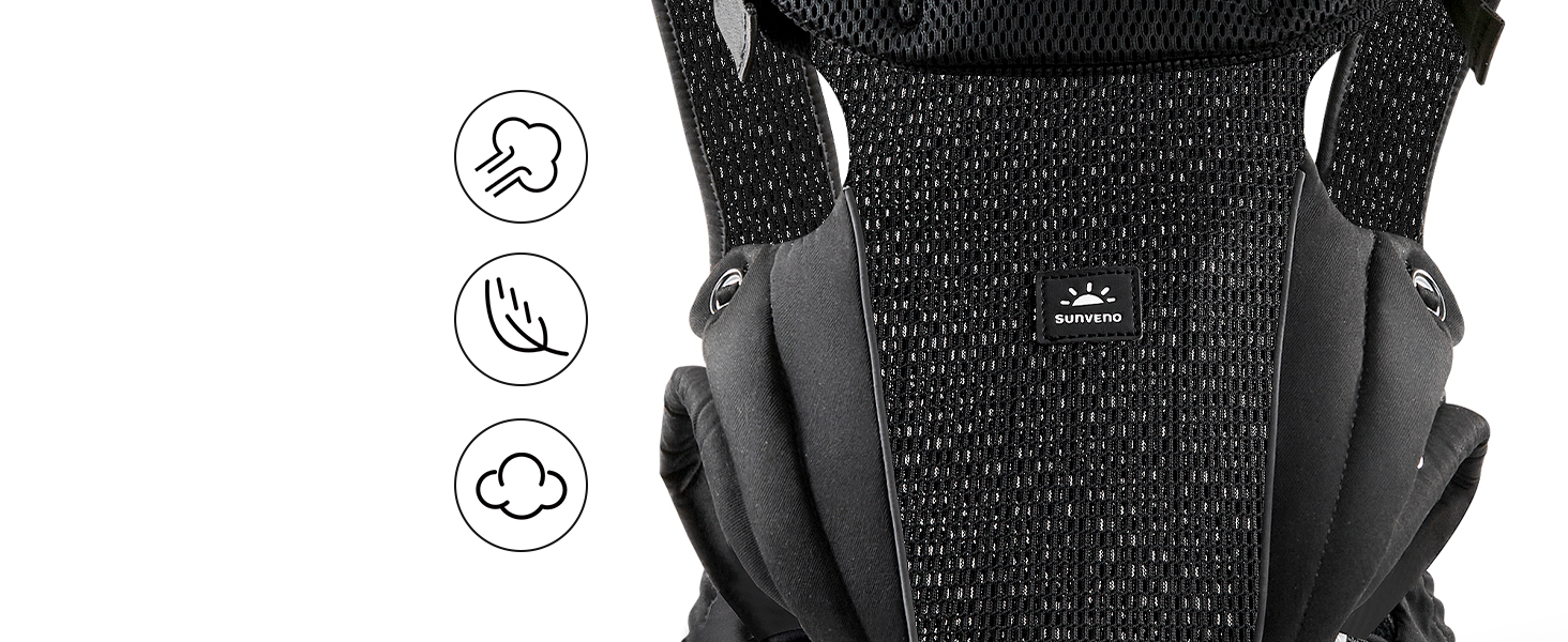 SUNVENO Baby Carrier for Newborn to Toddler – CPC-Certified Breathable Mesh Hip Seat Carrier