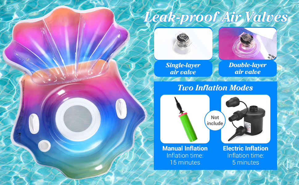 MoKo Inflatable Pool Chair, Clamshell Adult Pool Float Pool Lounger