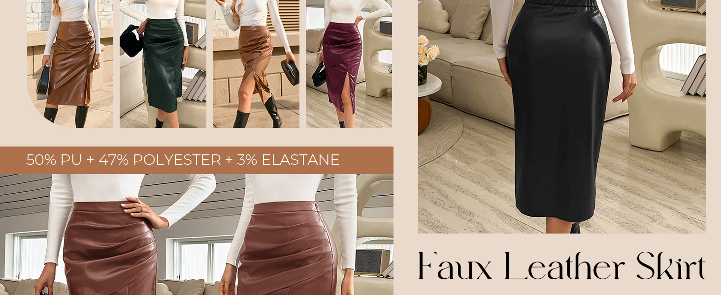 leather skirt for women