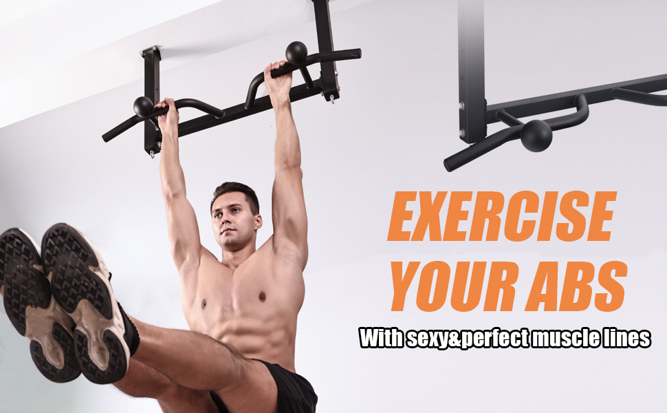 Fitarc Ceiling Mount Pull Up Bar Multi Grip Chin Up Bar Wide,with Ball