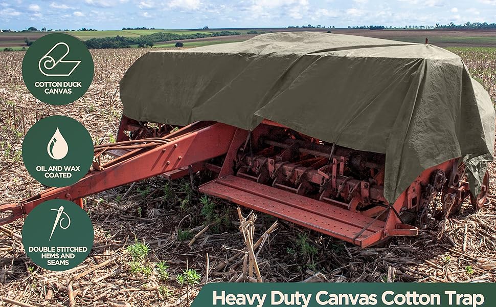 Waxed Canvas Tarp 3×3 Durable Wax Canvas Tarp - 100% Cotton 3x3m 8oz – Journeyman