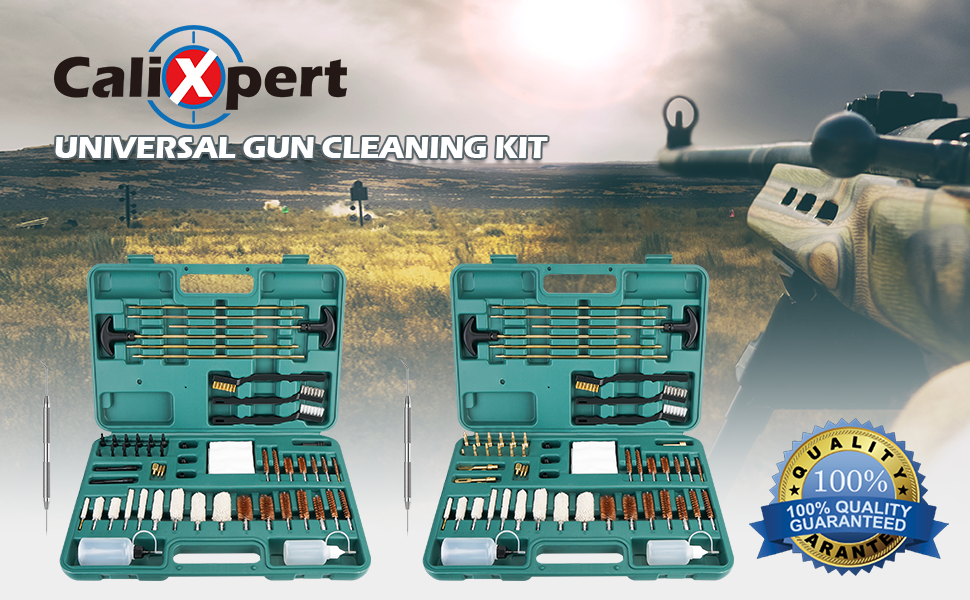 CaliXpert Universal Gun Cleaning Kit with Storage Case and