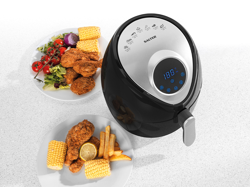 Salter EK4221AS Digital Air Fryer 4.5L OilFree Fryer, Rapid Hot Air Circulation, NonStick