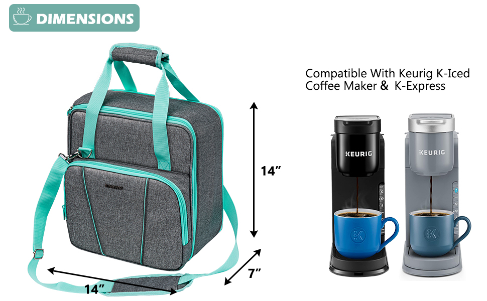 BAGSPRITE Coffee Maker Travel Bag Compatible with Keurig K