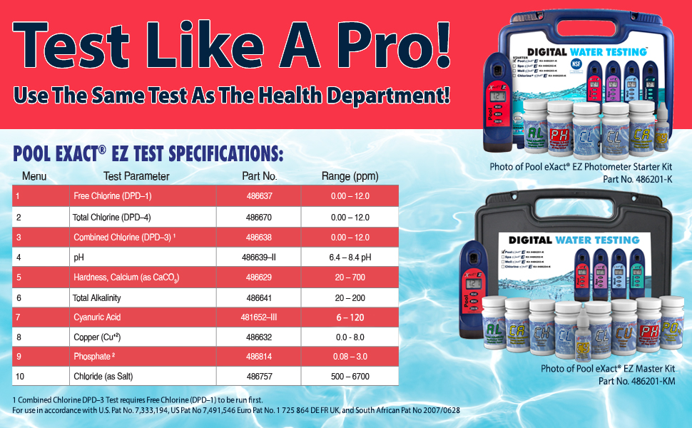 ITS 486201 Pool Exact EZ Photometer Entry Digital Pool