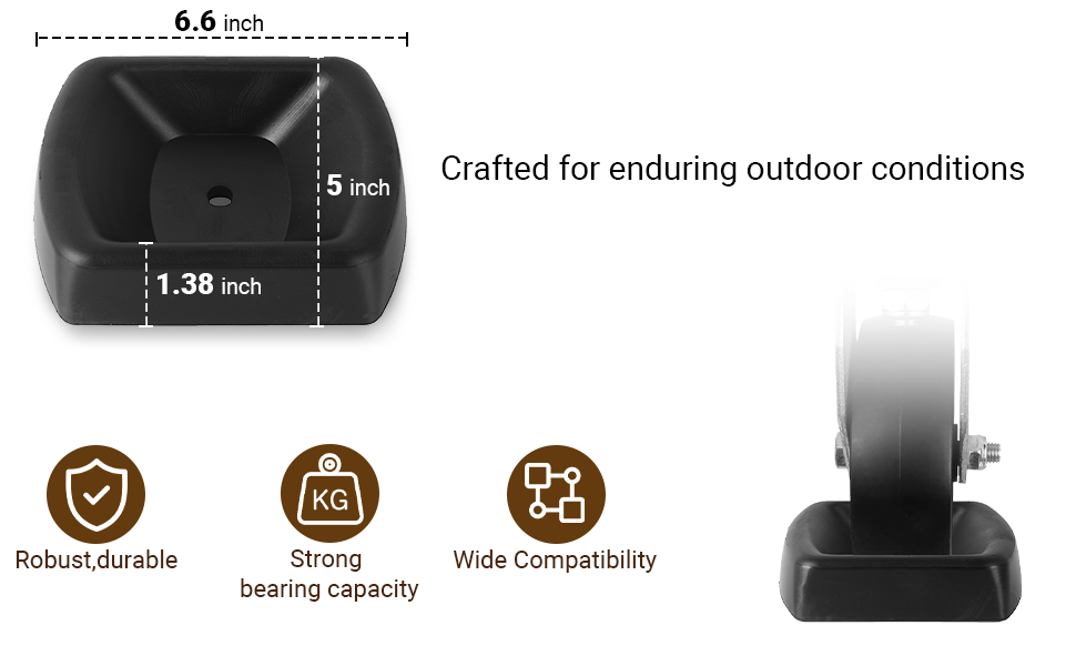 Jockey Wheel Chock & Wheel Chocks For Caravan, Camper Trailer RV Chock Dock Pair | UK