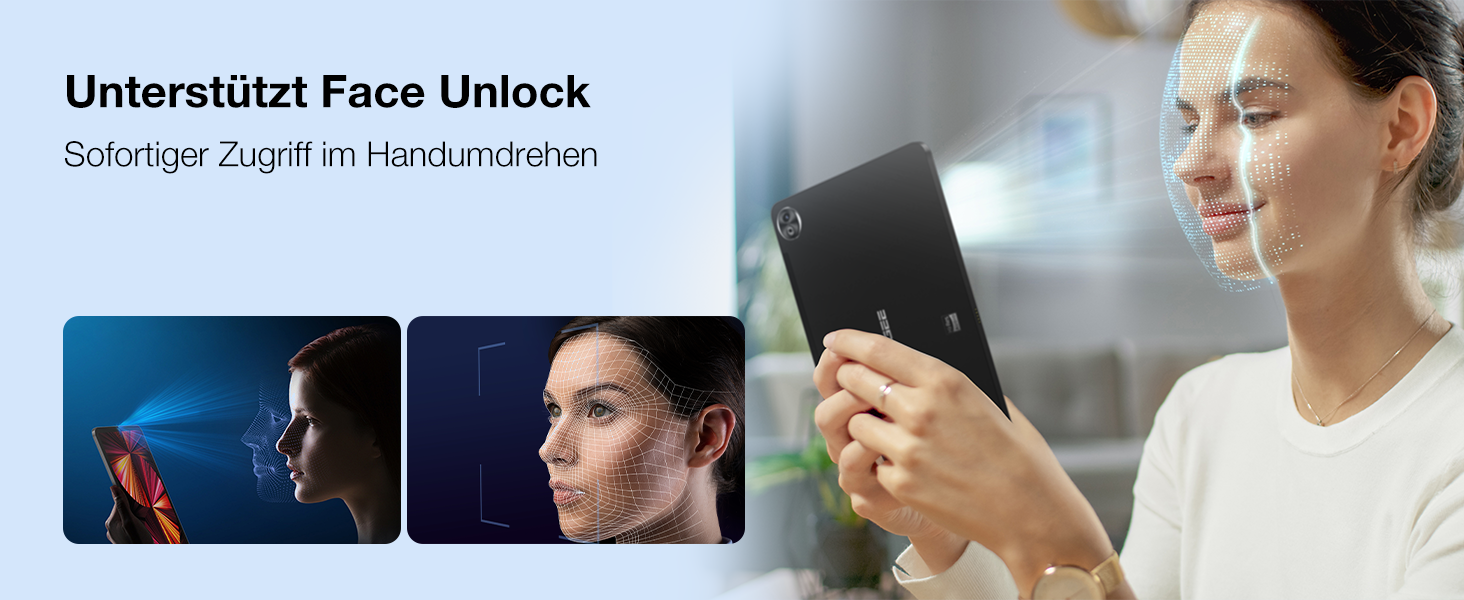 2.4K Gaming Tablet, 10800mAh Akku Tablet mit 16MP+8MP 4G Dual SIM/ 5G WiFi/GPS/Widevine L1