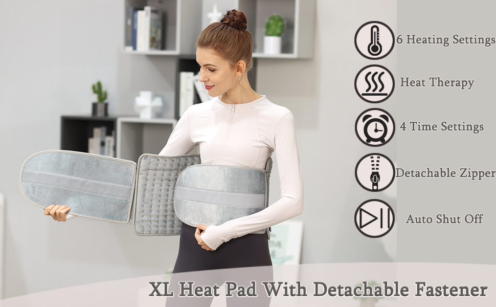 Lumbar Heating Pad for Back Pain Relief,55" x 12" XL